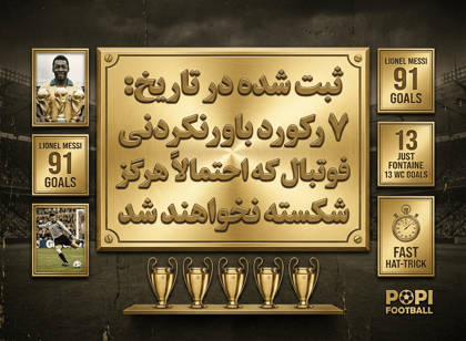 ثبت شده در تاریخ: ۷ رکورد باورنکردنی فوتبال که احتمالاً هرگز شکسته نخواهند شد